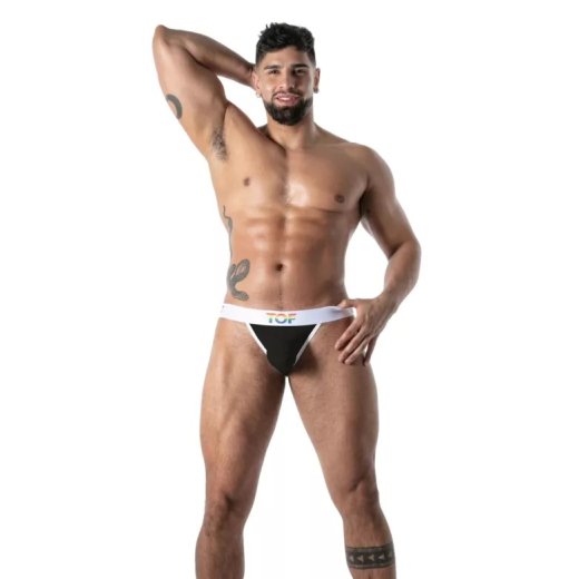 TOF Jockstrap Pride Joyful Schwarz
