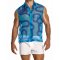 MODUS VIVENDI X Heart Sleeveless Shirt Blau