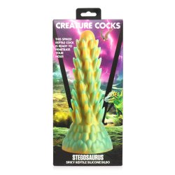 XR PLAY HARD Stegosaurus Spiky Reptile Dildo Grün