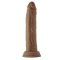 SHAFT Dildo aus Liquid-Silikon Model J 19,5 cm Ø 3,8 cm Hellbraun