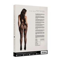 LE DÉSIR Criss Cross Neck Bodystocking Schwarz