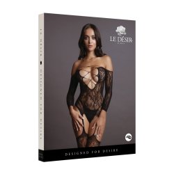 LE DÉSIR Criss Cross Bodystocking mit Ärmeln OneSize
