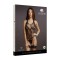 LE DÉSIR Crotchless Rhinestone Halter Teddy Schwarz One Size
