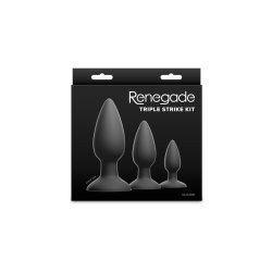 NS NOVELTIES RENAGADE Triple Strike Anal-Plug 3er-Set Schwarz
