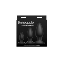 NS NOVELTIES RENAGADE Triple Strike Anal-Plug 3er-Set Schwarz