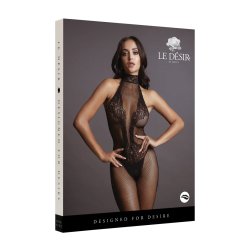LE DÉSIR Fishnet & Lace Bodystocking Open...