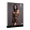 LE DÉSIR High Neck Net Mini Dress Schwarz One Size