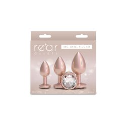 NS NOVELTIES Rear Assets Iridescent Trainerr Anal-Plug 3er-Set mit Zierstein Rosé-Gold