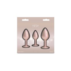 NS NOVELTIES Rear Assets Iridescent Trainerr Anal-Plug 3er-Set mit Zierstein Rosé-Gold