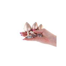 NS NOVELTIES Rear Assets Iridescent Trainerr Anal-Plug 3er-Set mit Zierstein Rosé-Gold