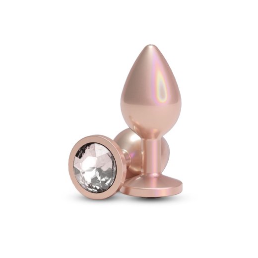 NS NOVELTIES Rear Assets Iridescent Anal-Plug mit Ziersteinen Rosé Medium