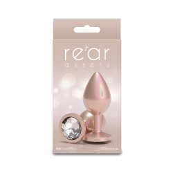 NS NOVELTIES Rear Assets Iridescent Anal-Plug mit Ziersteinen Rosé Medium