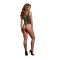 LE DÉSIR V-Neck Net Teddy Grün One Size