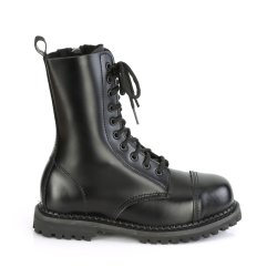 PLEASER Demonia 10 Eyelet Unisex Steel Toe Ankle Boot