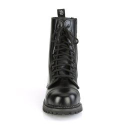 PLEASER Demonia 10 Eyelet Unisex Steel Toe Ankle Boot