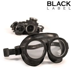 BLACK LABEL Rubber Army Piss Goggles Schwarz