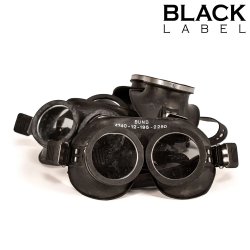 BLACK LABEL Rubber Army Piss Goggles Schwarz