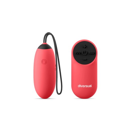 DIVERSUAL Vibro-Ei mit Fernbedienung Rot
