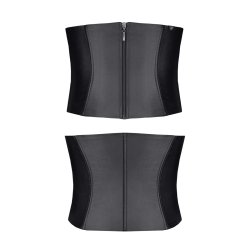 REGNES FETISH PLANET Corsage mit Zipper Schwarz