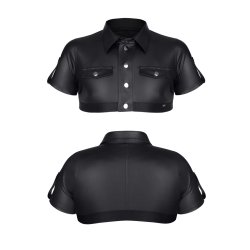 REGNES FETISH PLANET Crop Top Schwarz