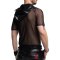 REGNES FETISH PLANET Mesh T-Shirt mit Kapuze Schwarz