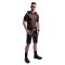 REGNES FETISH PLANET Mesh T-Shirt mit Kapuze Schwarz