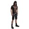 REGNES FETISH PLANET Mesh T-Shirt mit Kapuze Schwarz