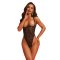 OBSESSIVE Olianna Teddy mit offenem Schritt Schwarz