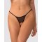 OBSESSIVE Zaliya Thong mit offenem Schritt Schwarz