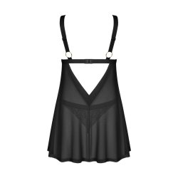 OBSESSIVE Elianes Babydoll mit String Schwarz