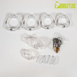 BRUTUS Doorman Chastity Cage Transparent