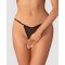 OBSESSIVE Oxaria Thong mit offenem Schritt Schwarz