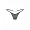 OBSESSIVE Oxaria Thong mit offenem Schritt Schwarz