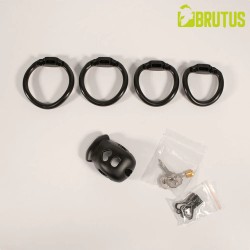 BRUTUS Knob Chastity Cage Schwarz