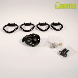 BRUTUS Knob Chastity Cage Schwarz