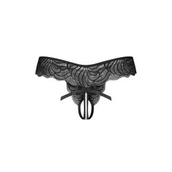 OBSESSIVE Trinise Thong mit offenem Schritt Schwarz