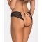 OBSESSIVE Divienne Thong mit offenem Schritt Schwarz