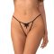OBSESSIVE Selisme Thong mit offenem Schritt Schwarz