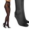 OBSESSIVE Norless Sexy Strumpfhose "Sexting" mit offenem Schritt Schwarz