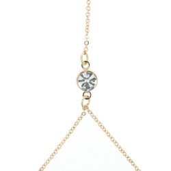 OTAZU Harmony Crystal Fusskette Gold