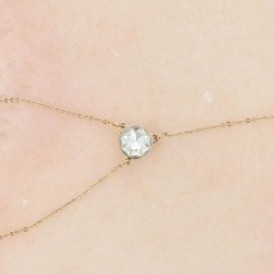 OTAZU Harmony Crystal Fusskette Gold