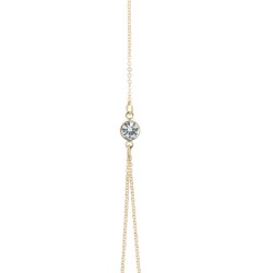 OTAZU Twin Crystal Fusskette Gold