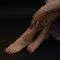 OTAZU Pearl Anklet Fusskette Gold