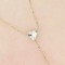OTAZU Love Crystal Herz Fusskette Gold