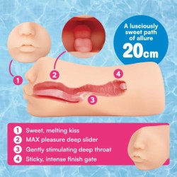 XTC JAPAN Warm Mouth Masturbator Swimsuit Girl Beige