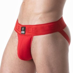 LEADER Sports Mesh Jockstrap Rot