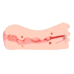 XTC JAPAN Nupu 3 Masturbator mit Doppelöffnung Beige