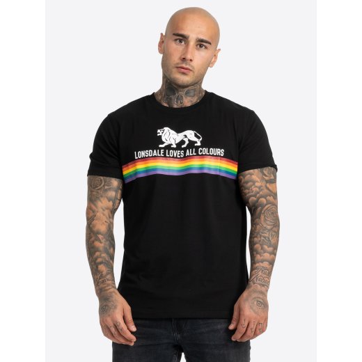 LONSDALE T-Shirt Nelson Schwarz
