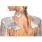 BAD KITTY Schulterschmuck mit Spikes & Kettenelementen Silber