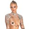 BAD KITTY Schulterschmuck mit Spikes & Kettenelementen Silber